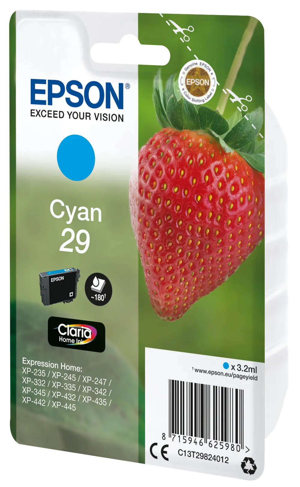 C13T29844012 Erdbeere cyan Druckerpatrone