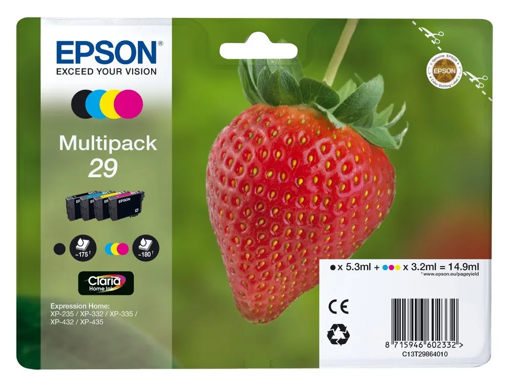 C13T29864010 MultiPack C/M/Y/BK Druckerpatrone