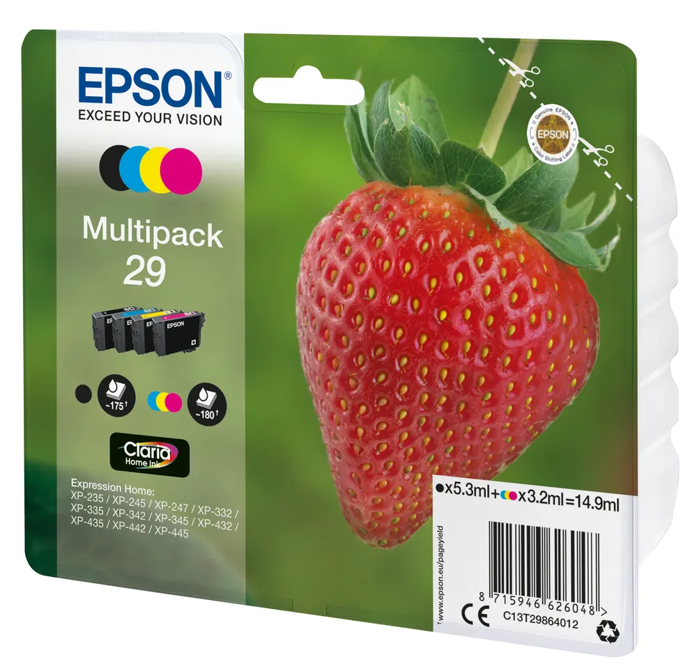 Epson Strawberry C13T29864022 Druckerpatrone 1 Stück(e) Original Schwarz, Cyan, Magenta, Gelb