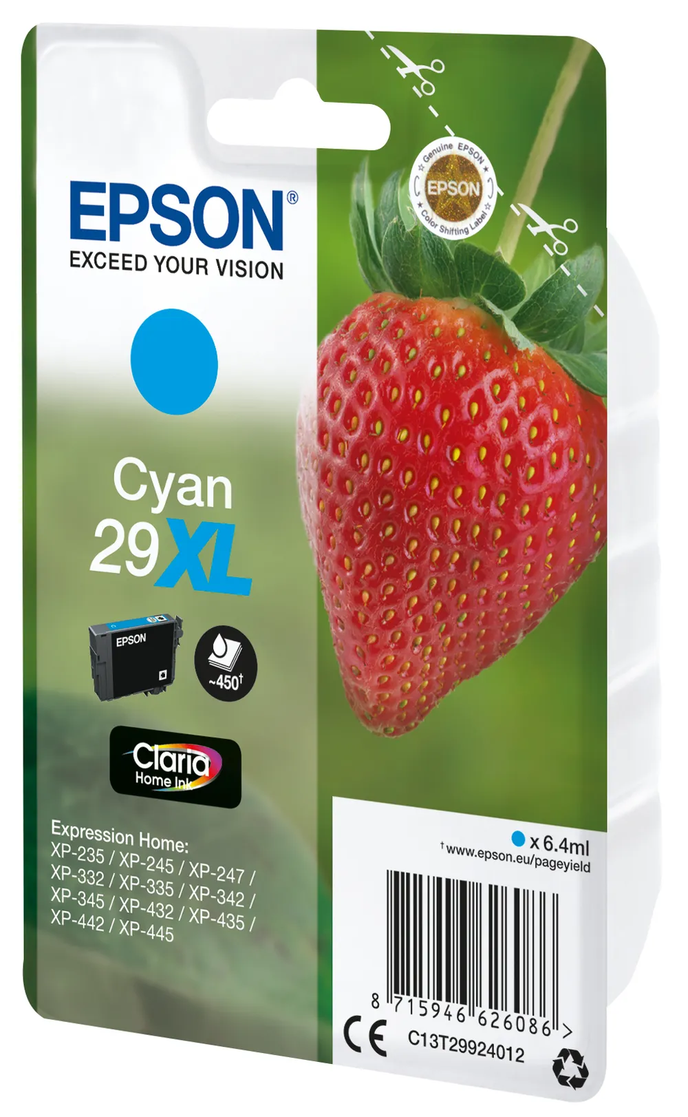 Epson T2992 Cyan XL-Patrone XP-235/XP-332/XP-335/XP-432/XP-435