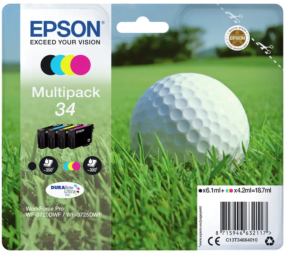 C13T34664010 Golfball MultiPack Druckerpatrone