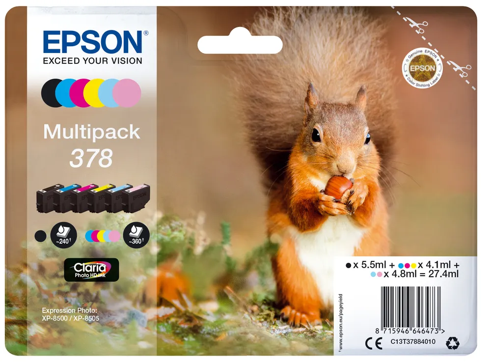 C13T37884010 Eichhörnchen MultiPack Druckerpatrone