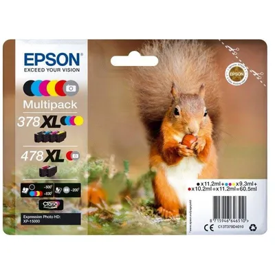 Epson Squirrel 378XL/478XL Claria Photo HD Tintenpatronen 6 Farben