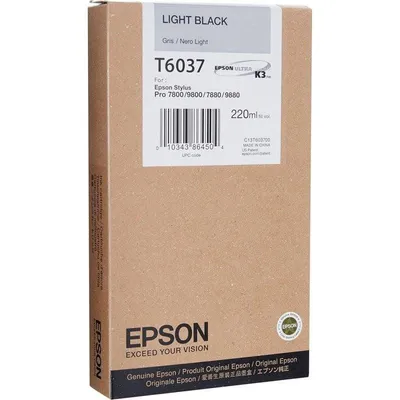 Epson T6037 Graue Tinte 220 ml für Stylus Pro Drucker