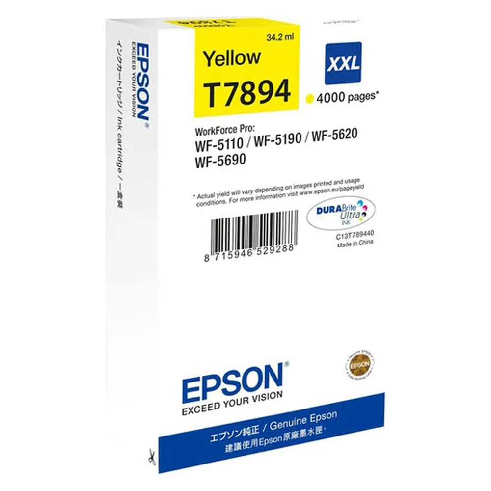 Epson T7894 Druckerpatrone 1 Stück(e) Original Extrahohe (Super-) Ausbeute Gelb
