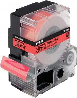 Etikettenband für Drucker Epson LC7RBP9 schwarz/hellrot 36 mm x 9 m