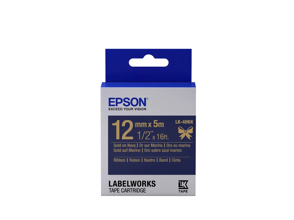 Epson LabelWorks LK-4HKK | c53s654002 | Seidig - gold auf marineblau