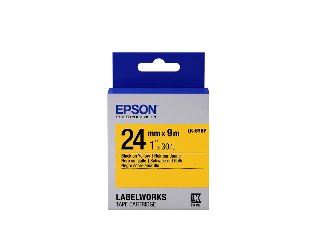 Etikettenband für Drucker Epson LK-6YBP pastell 24 mm x 9 m