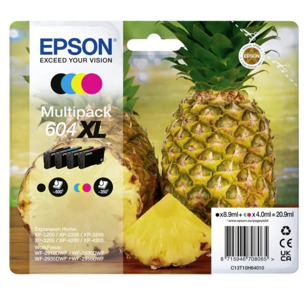 Epson 604XL Druckerpatrone 4 Stück(e) Original Hohe (XL C13T10H64010 Tintenpatrone