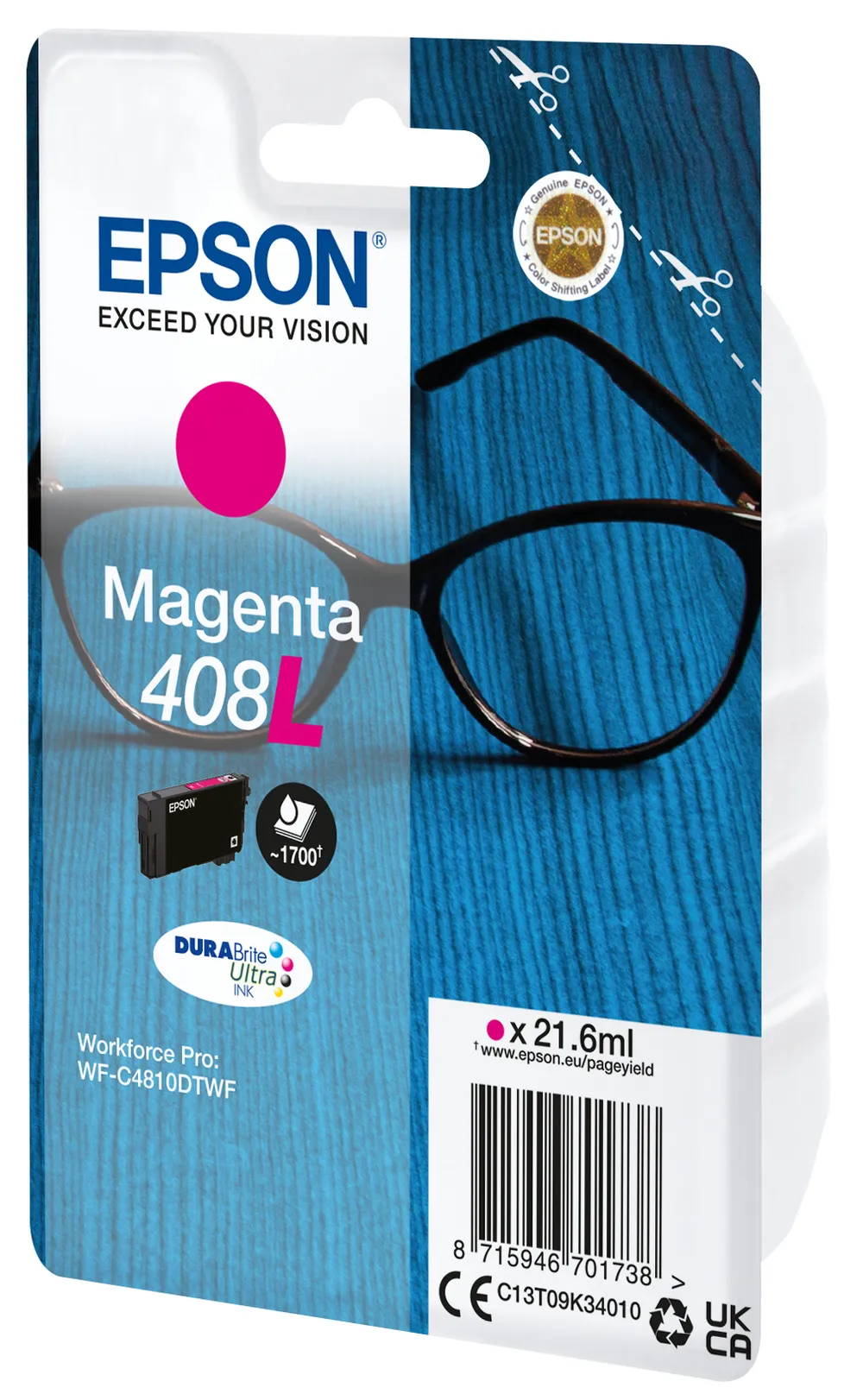 Singlepack Magenta 408L DURABrite Ultra Ink Druckerpatrone