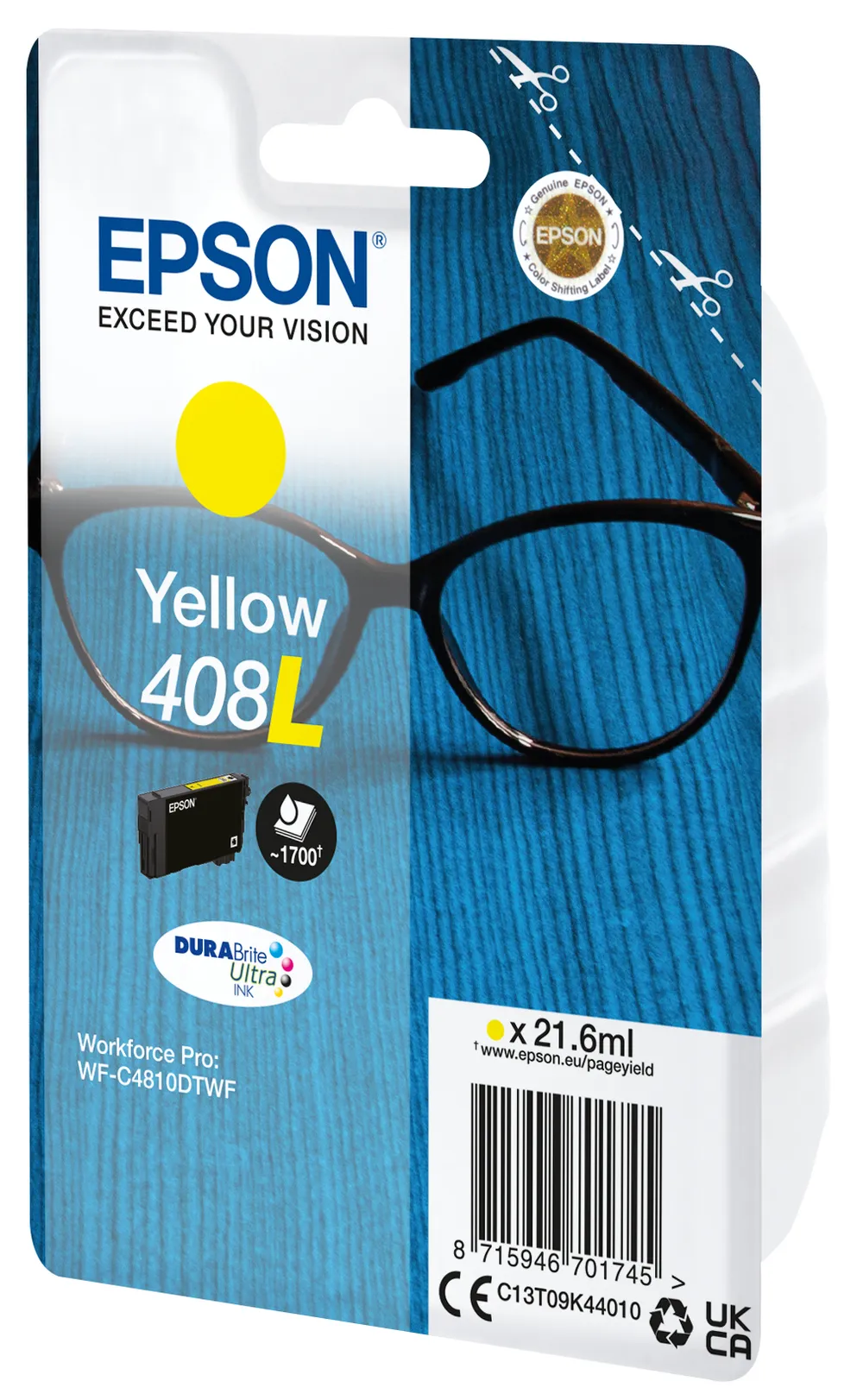 Singlepack Yellow 408L DURABrite Ultra Ink Druckerpatrone