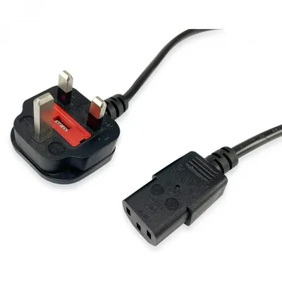 Netzkabel Equip 112300 UK BS1363 auf C13 2m Schwarz 250V 10A PVC