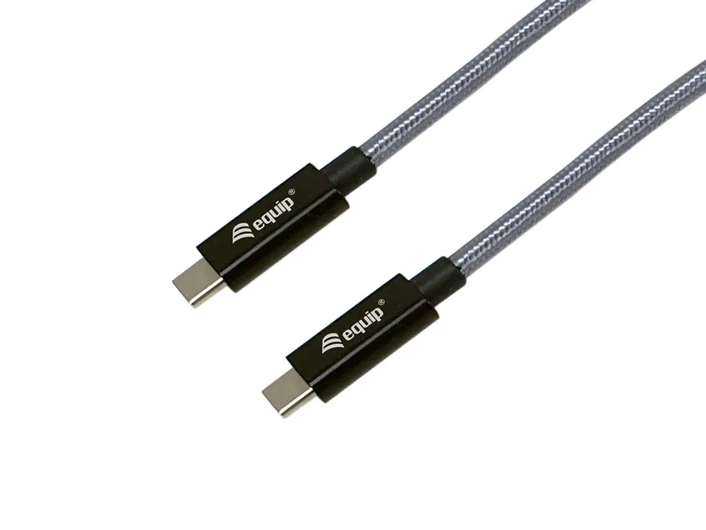 USB-C Kabel Equip 128428 3 m 20 Gbit/s Geflochten Schwarz Power Delivery