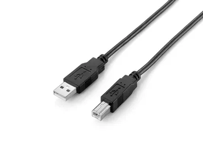 USB 2.0 Kabel EQUIP Typ A nach Typ B 2 m schwarz