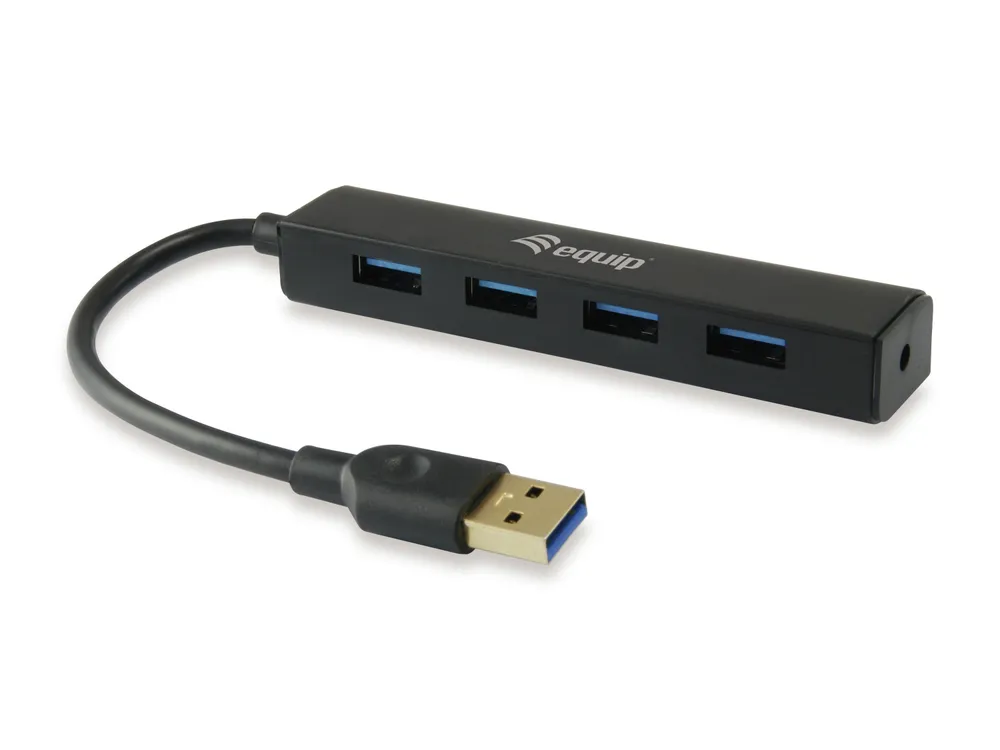 Equip 128953 Schnittstellen-Hub USB 3.2 Gen 1 (3.1 Gen 1) Type-A 5000 Mbit/s Schwarz