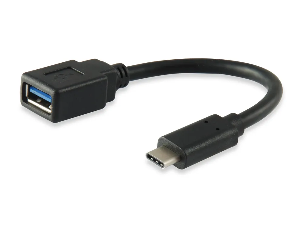 Equip 133455 USB Kabel USB 3.2 Gen 1 (3.1 Gen 1) 0,15 m USB C USB A Schwarz