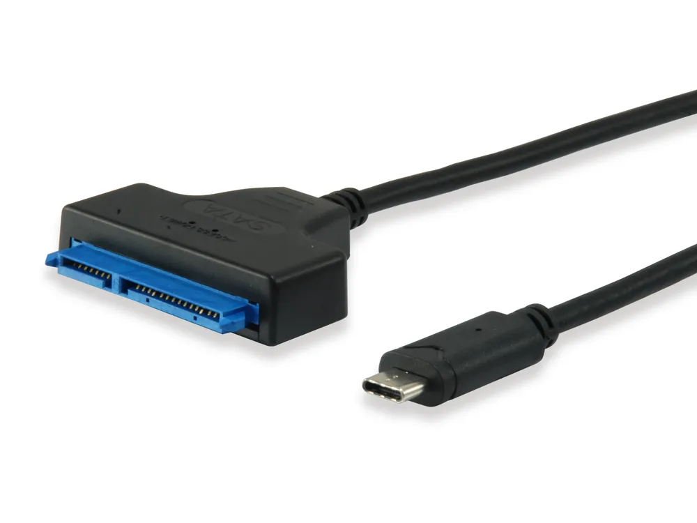 Equip USB-Typ-C-Stecker auf SATA-Stecker-Kabel, 15 cm, Schwarz
