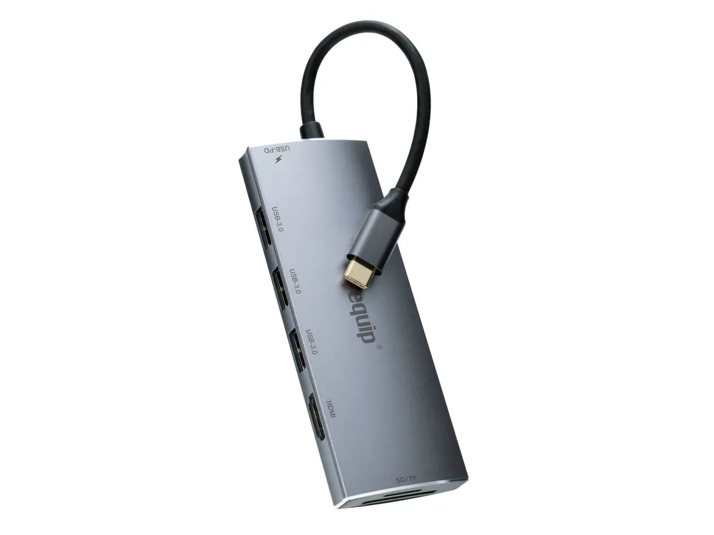 Rüsten Sie den 7-in-1-Hub USB-C mit USB 3.0/HDMI/USB-C PD/SD aus