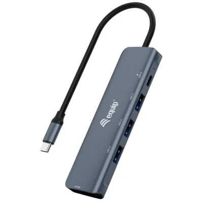 Equip 133487 Schnittstellen-Hub USB 3.2 Gen 1 (3.1 Gen 1) Type-C 5000 Mbit/s Schwarz, Grau