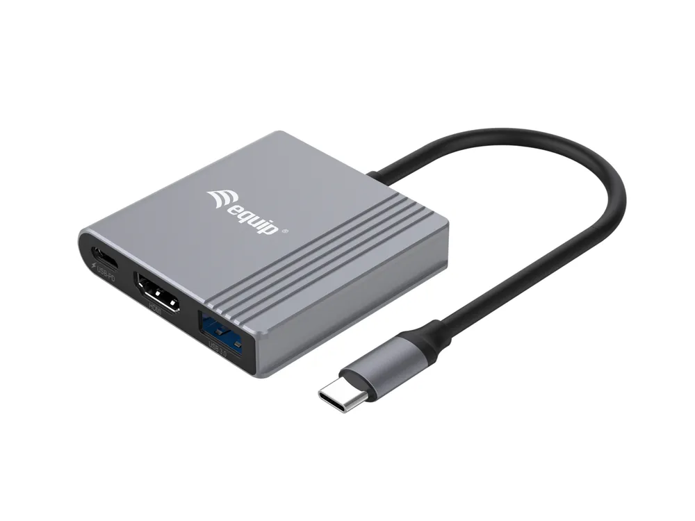 Adapter USB-C nach HDMI 3 in 1 Equip 4K/60Hz 100W USB PD