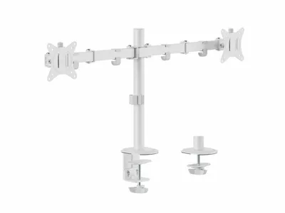 "17""-32"" Gelenk-Dual-Monitor-Tischhalterung, Weiß"