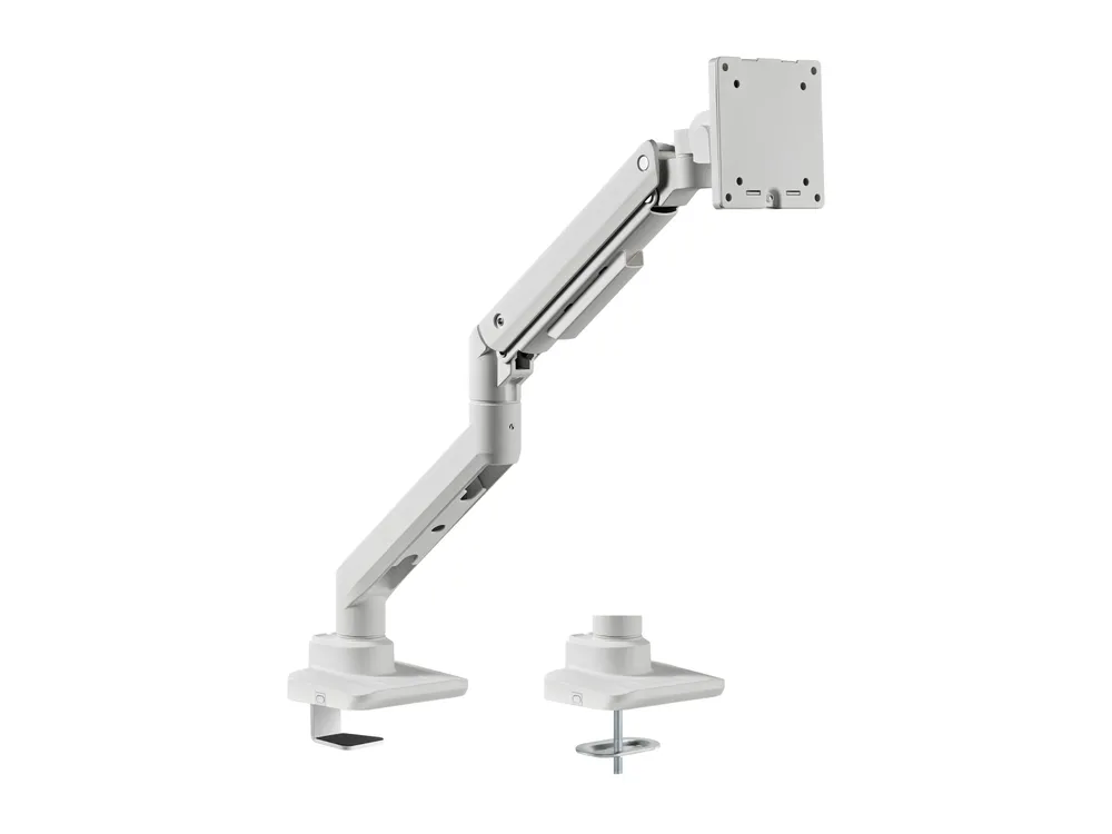 "17""-49"" Schwerlast-Monitor-Schreibtischhalterung, Weiß"
