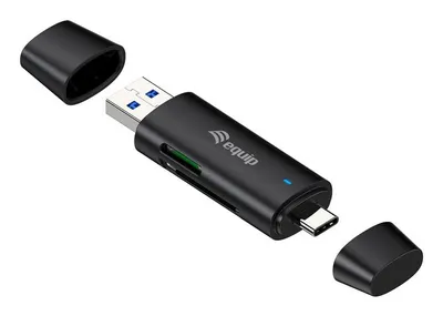 Kartenleser Equip 245462 USB 3.2 Type-A/Type-C 5000 Mbit/s Schwarz