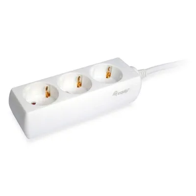 Steckdosenleiste Equip 245550 3 Steckplätze mit Schalter Weiß Innenbereich