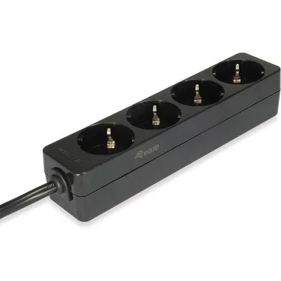 Steckdosenleiste Equip 333281 4 Steckplätze schwarz 1,1 m kompakt