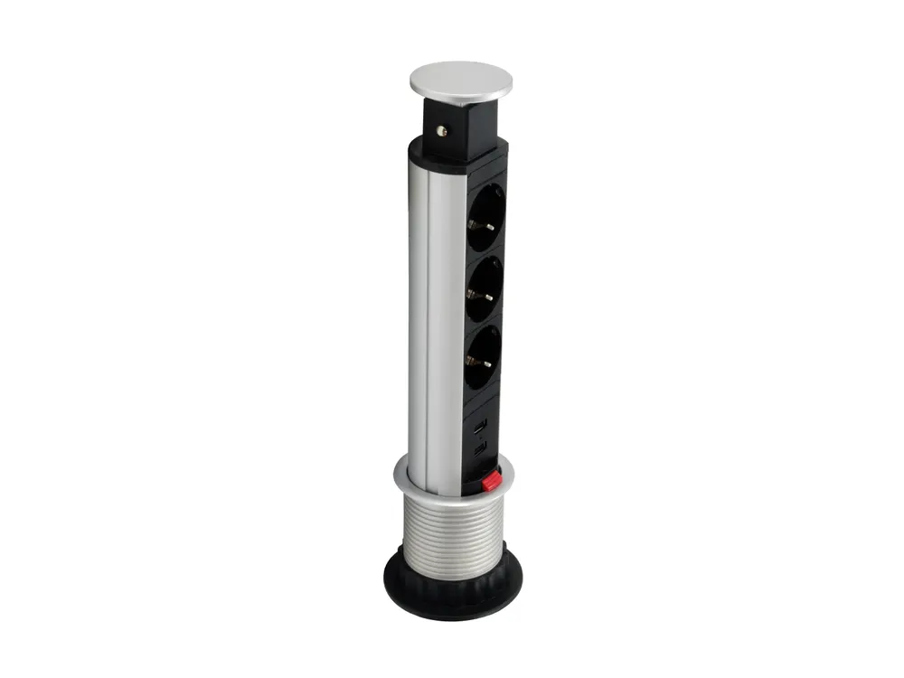 Equip 333304 Stromverteilereinheit (PDU) 3 AC-Ausgänge Schwarz, Silber
