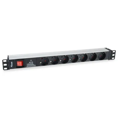Equip 333309 Verlängerungskabel 1,8 m 7 AC-Ausgänge Drinnen Schwarz, Weiß
