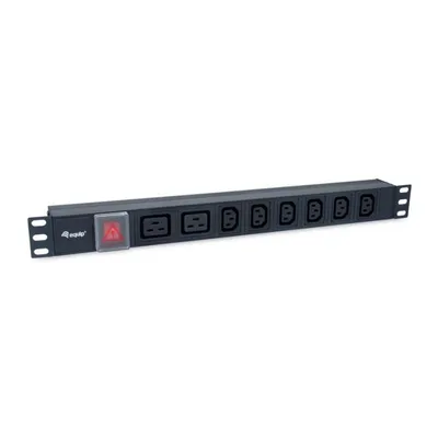 Steckdosenleiste Equip 333316 8 Steckplätze mit Schalter Aluminium Schwarz 1,8 m