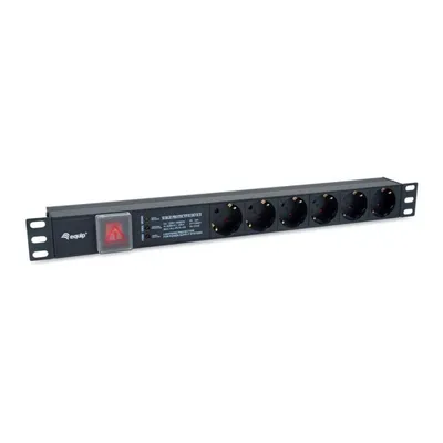 Steckdosenleiste Equip 333317 6 Steckplätze Typ F mit Schalter und Schutz 1,8 m