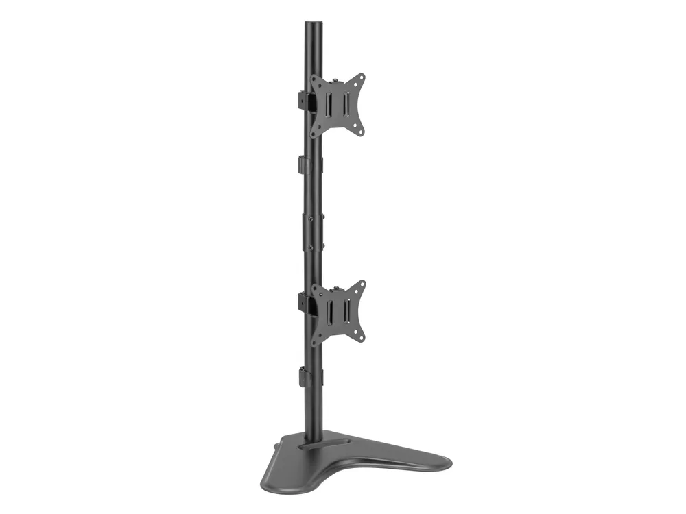 Monitor Tischhalterung Equip 650128 für 2 Monitore 17-32 Zoll Vertikal Höhenverstellbar Schwarz