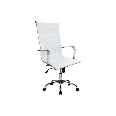 Equip 651017 Bürostuhl, Polsterung in weiß, Baumwolle, Kunstleder, Nylon, REACH