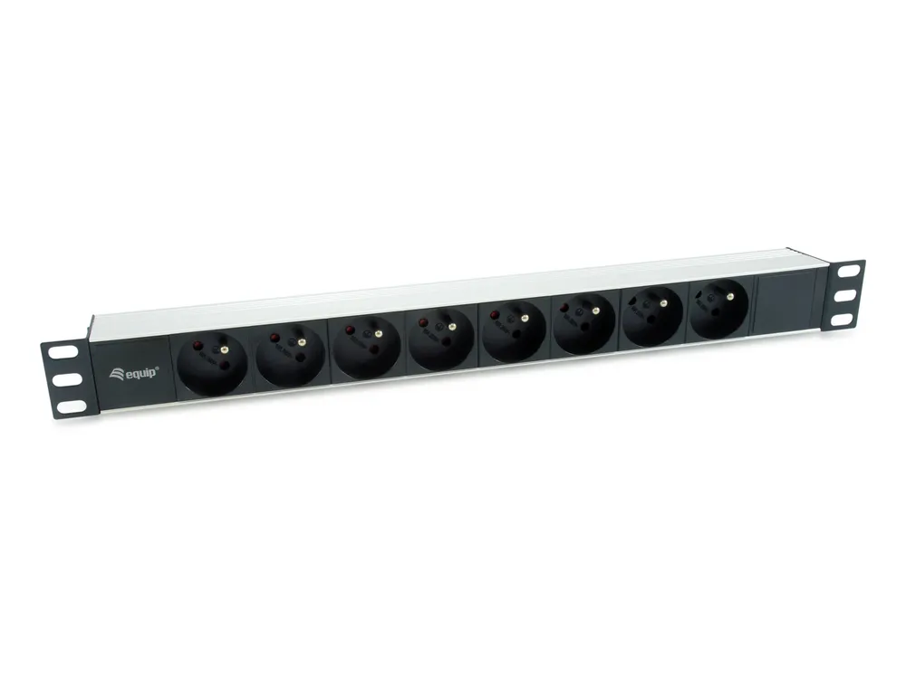 Equip Steckdosenleiste 8 Ausgänge für Rack 19" 1U Schwarz