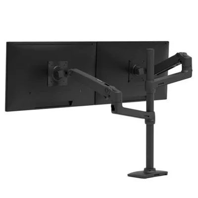 Ergotron LX Series LX Dual Stacking Arm Tall Pole Matte Black Monitorhalterung 2-fach 40" 20 kg Klemme