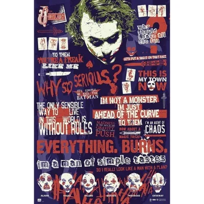 Erik Maxi Poster Batman The Dark Knight Joker Zitate 91,5 x 61 cm