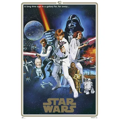 Erik Maxi-Poster Star Wars 40. Jubiläum, ein Blatt B, 91,5 x 61 cm