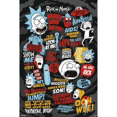 Erik Maxi Poster Rick und Morty Zitate 91,5 x 61 cm
