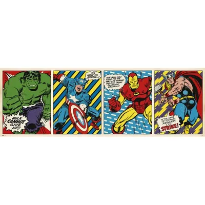 Erik Türposter Marvel Comics Triptychon 158x53cm