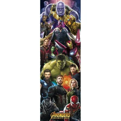 Erik Marvel Avengers Infinity War Türposter, 158 x 53 cm