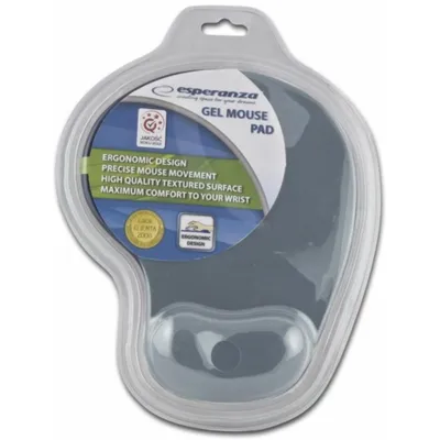 Mauspad Esperanza EA137Y Gel Grau Rutschfeste Unterlage