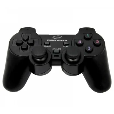 Gamepad Esperanza EG102 PC Playstation 3 Vibrationsfunktion USB Alámbrico Schwarz
