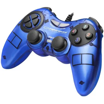 Gamepad Esperanza Fighter EGG105B mit Vibration und USB-Anschluss