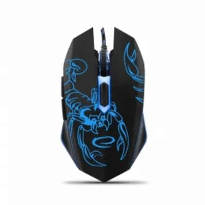 Maus Esperanza MX203 Scorpio USB 2400DPI Schwarz Blau RGB Gaming 6 Tasten