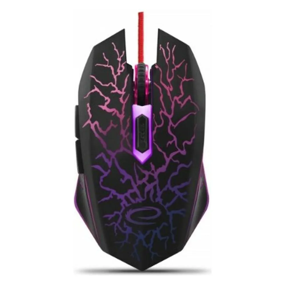 Maus Esperanza EGM211R USB kabelgebunden 2400 DPI Multicolor RGB 6 Tasten Rechtshänder