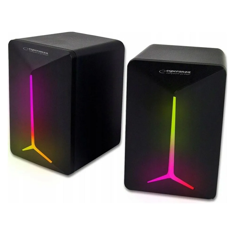 Lautsprecher Esperanza Kabelgebunden 5W mit LED-Beleuchtung und USB-Anschluss