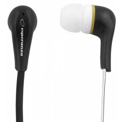 Kopfhörer Esperanza EH146K mit Kabel, 3,5-mm-Anschluss, In-Ear, Schwarz und Weiß