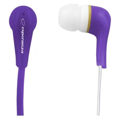 Esperanza EH146V kabelgebundene violette In-Ear Kopfhörer mit Kabelanschluss